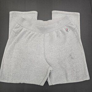 Fila Women's Essential Gray Straight Leg Sweatpants W Fleece Lining Size Large